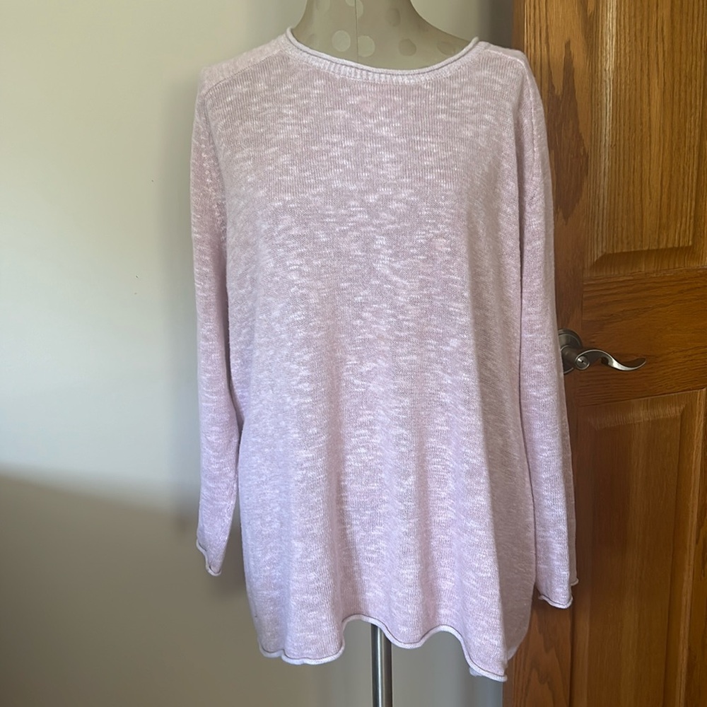 Eileen Fisher pink lightweight sweater XL